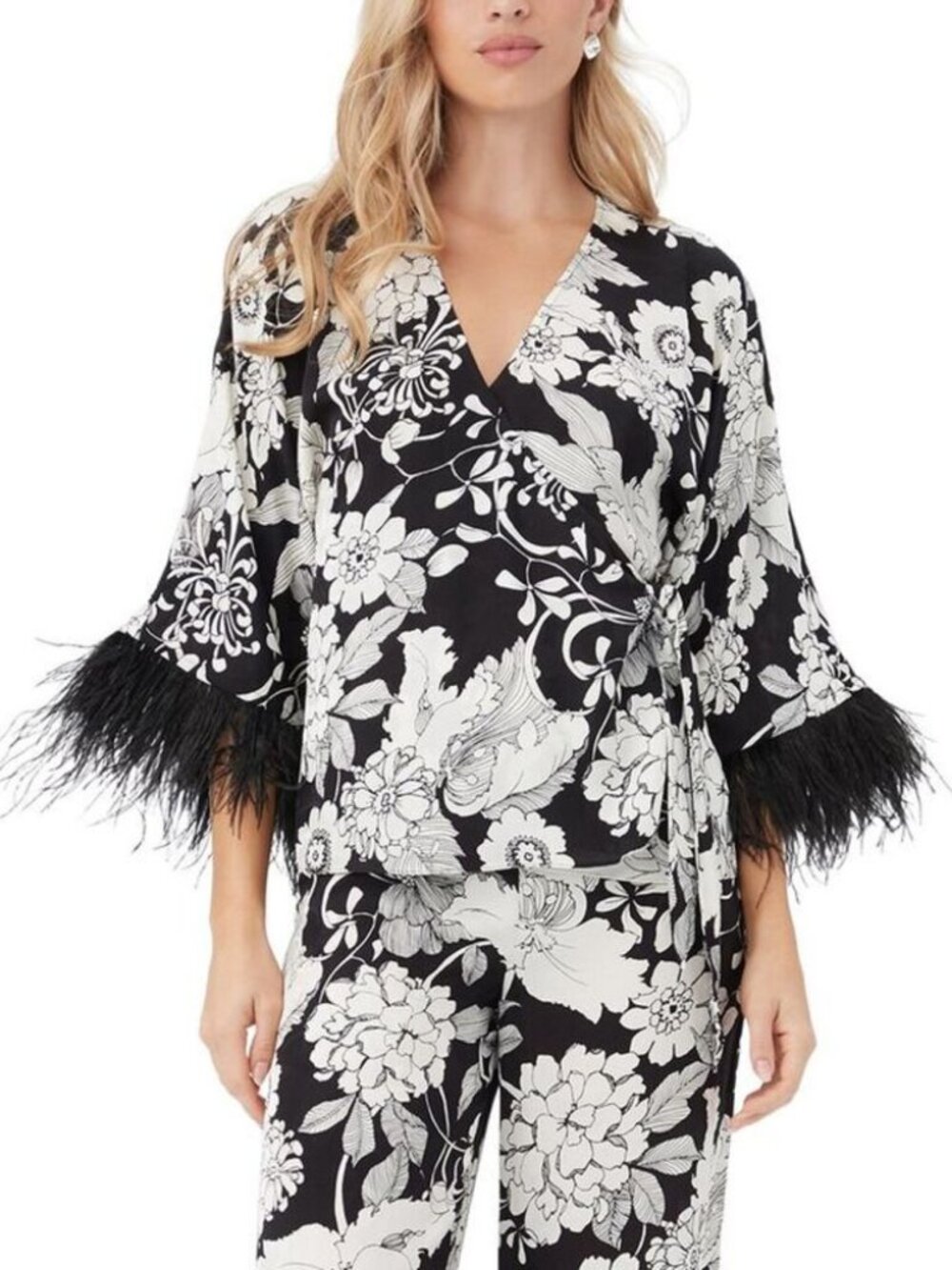 Trina Turk Womens Magomago Top, Black